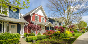 a row of secure homes