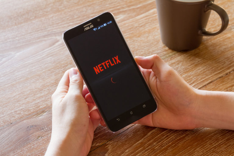 Netflix app on smartphone