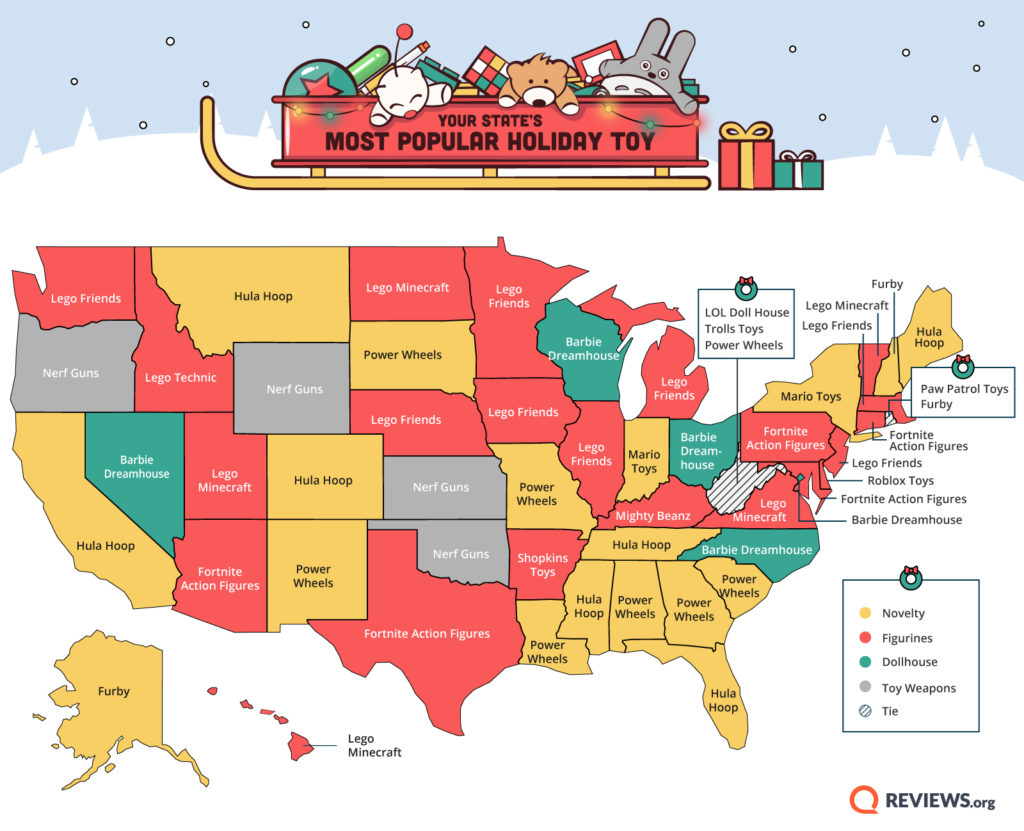 Here Are Your State S Favorite Christmas Toys Majic 102 1