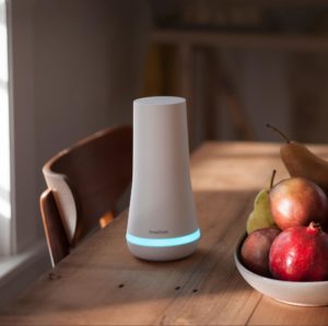 Simplisafe base station on dining room table