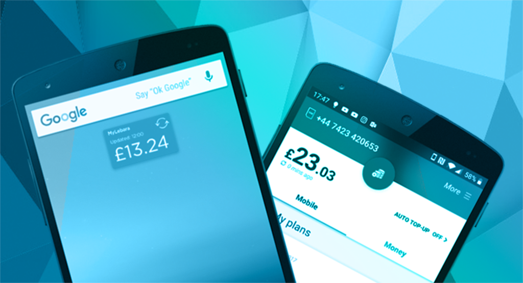 Lebara Mobile Review - Image of two smartphones using My Lebara app