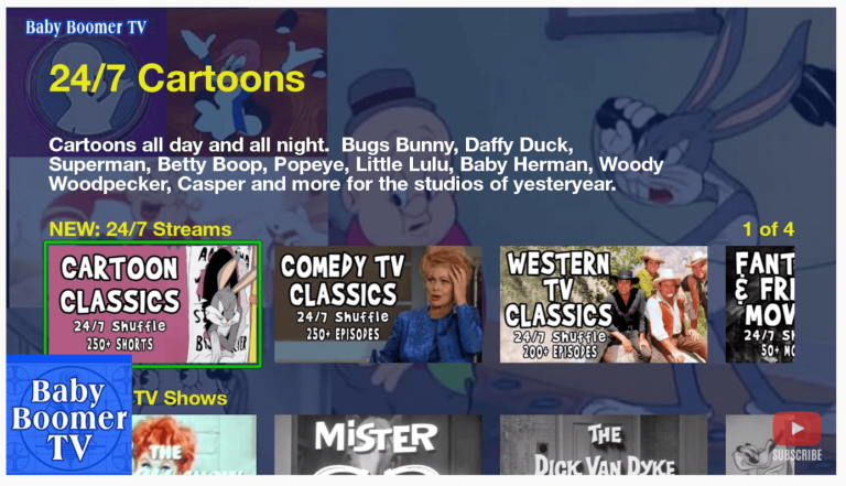 Baby Boomer TV cartoons