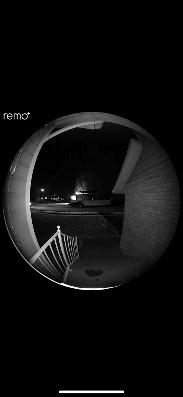round frame nighttime view from RemoBell S feed
