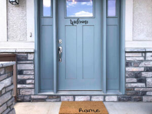 Blue front door