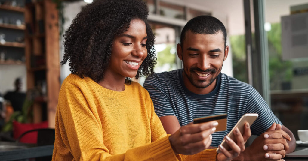 Photo of a man and woman using VPN