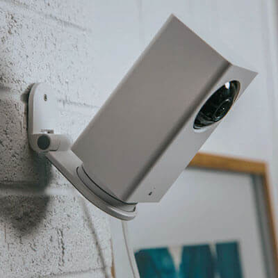 Wyze Pan Cam mounted on a wall