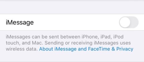 iMessages Toggle