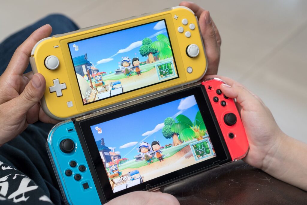 Nintendo Switch and Nintendo Switch Lite consoles