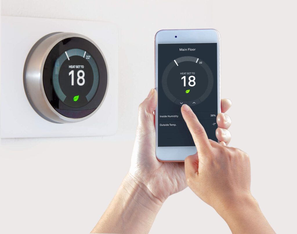 Adjusting Nest thermostat