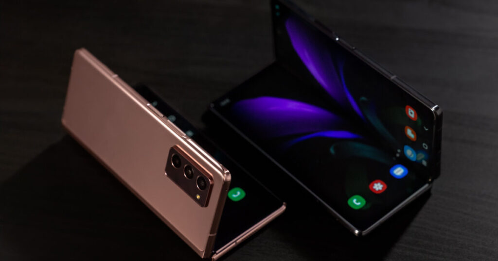 Product photo of the Samsung Galaxy Z Fold2 folding smartphone