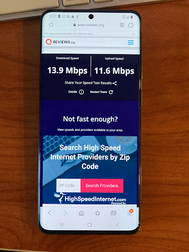Verizon Speed Test from Home Download Speeds