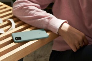 Google Pixel 5 in sage green