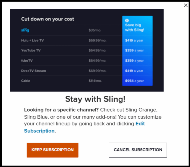 cut down on your sling tv cost