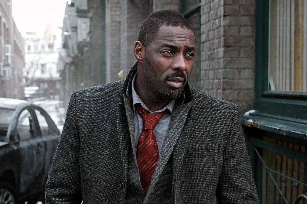 Idris Elba as Luther on BritBox Australia