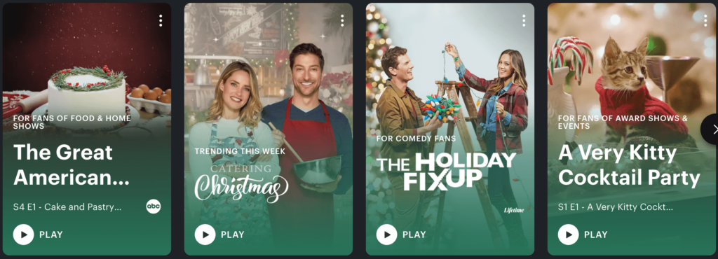 Hulu Christmas content