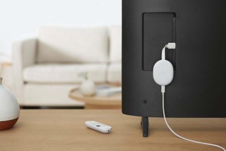 Chromecast plugged into TV