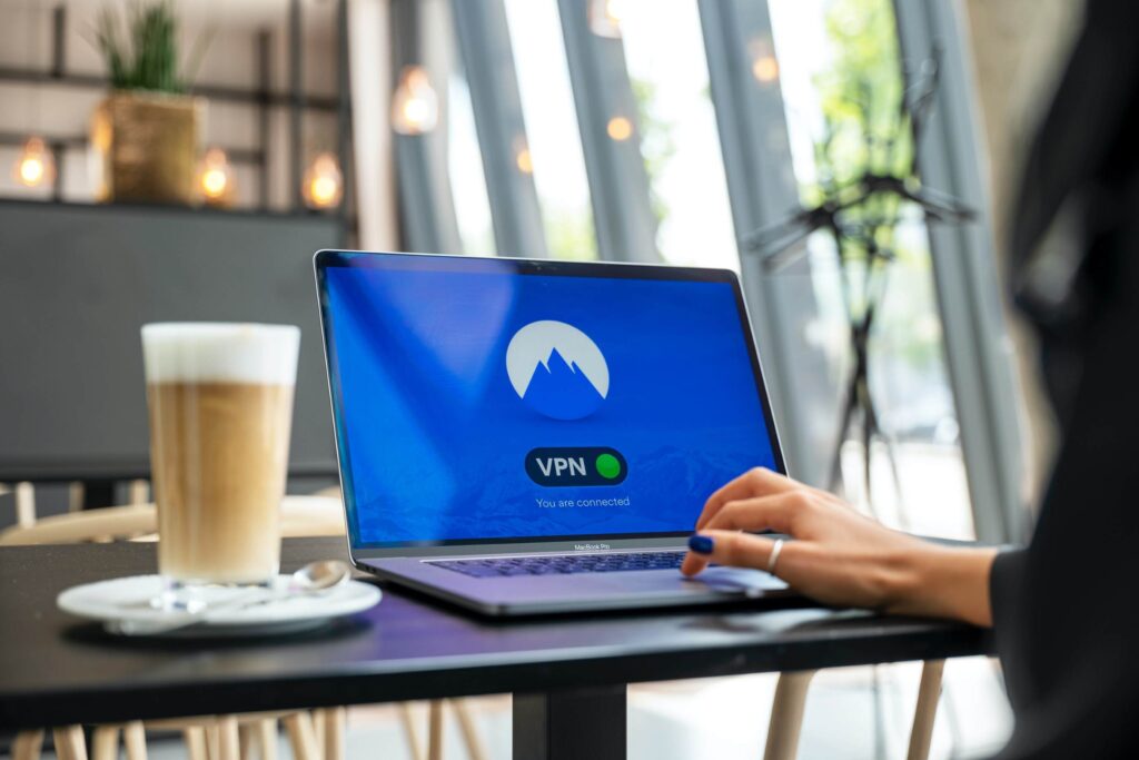 VPN screen on a laptop