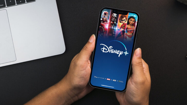 Photo of someone using Disney+ on their phone