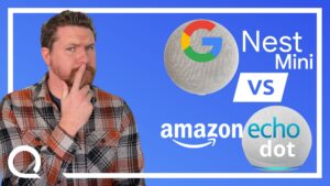 Steve with Google nest mini and Amazon Echo Dot