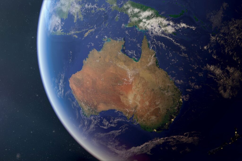Satellite photograph of Australia