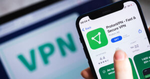 Stock photograph of someone using Proton VPN, one of the best VPNs in Australia