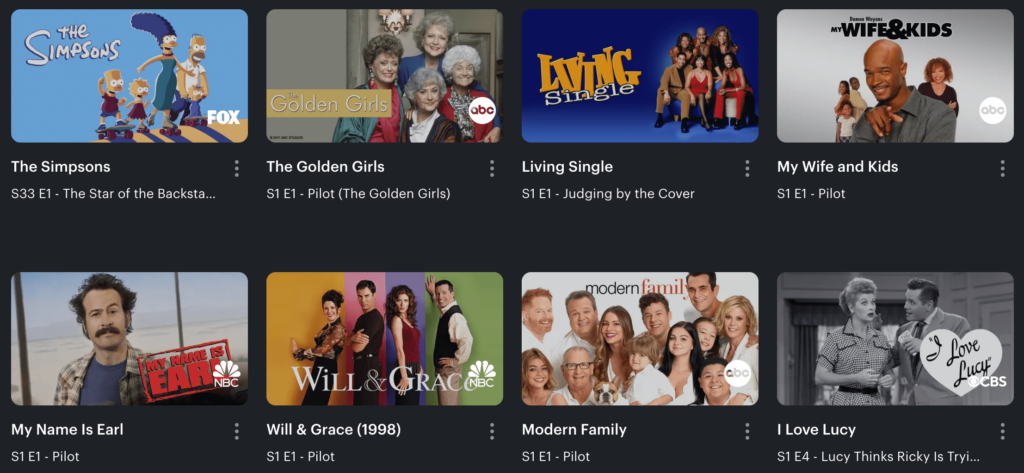 Hulu's classic content