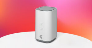 Photograph of the Telstra 5G home modem