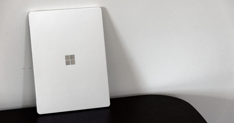 Photograph of the Microsoft Surface Go Laptop (standing)