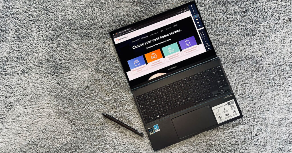 Photograph of ASUS ZenBook Flip 13 tablet mode