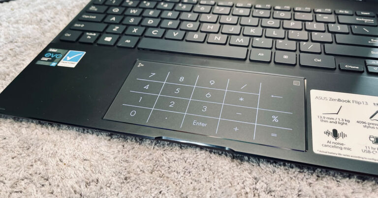 Photograph of ASUS ZenBook Flip 13 NumberPad