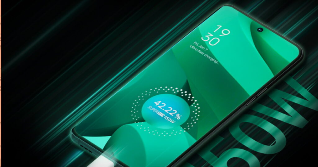 OPPO MWC 150W flash charge graphic