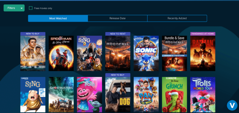 vudu most watched browse