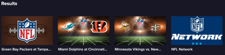 Sling TV's search feature