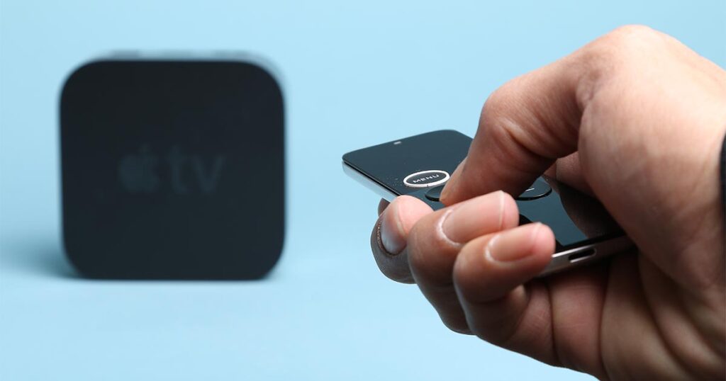Streaming TV with Apple TV device