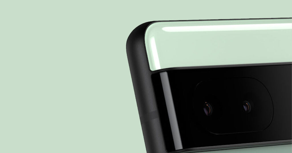 Google Pixel 6a Sage Green close-up image