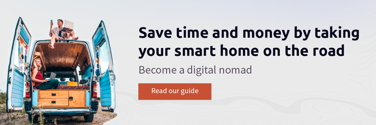 Banner ad - Save time and money by taking your smart home on the road