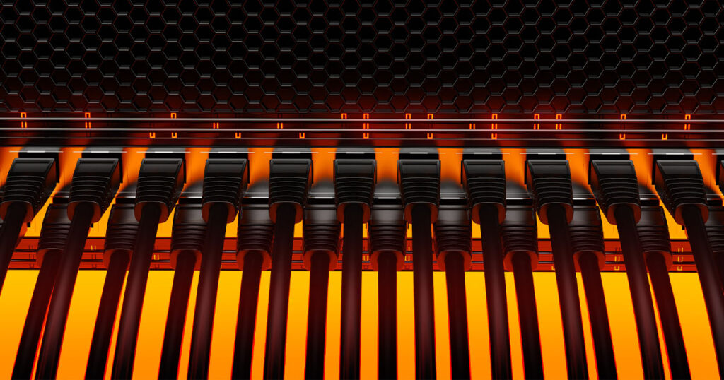 Photograph of a network switch