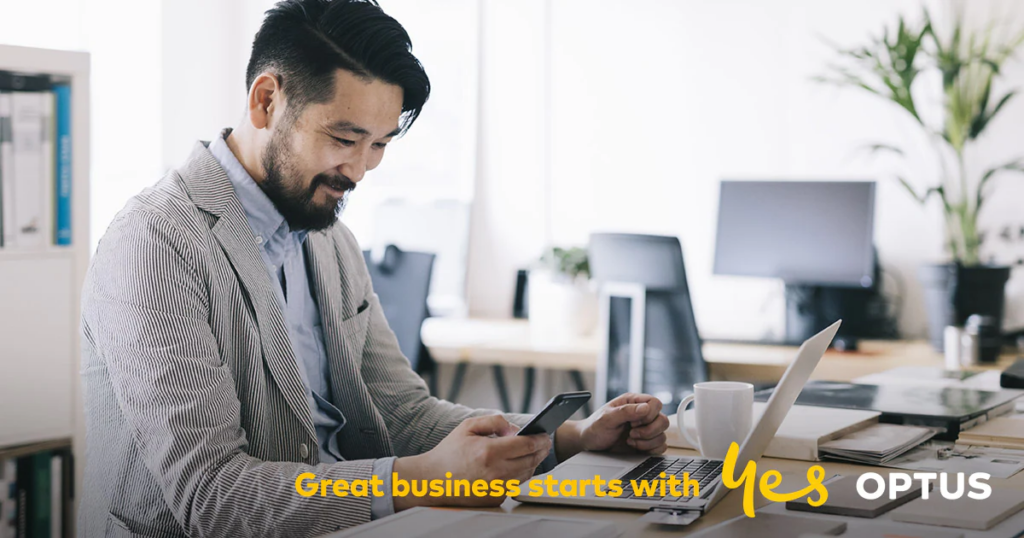 Optus Business Mobile header