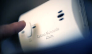 shot of a carbon monoxide alarm