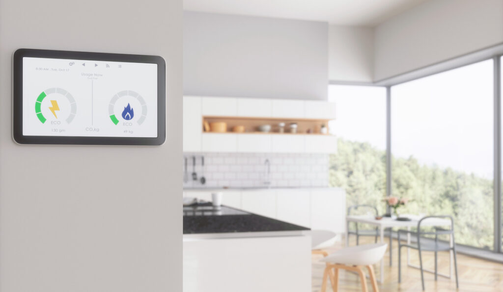 Control of energy bills. Home energy smart meter.