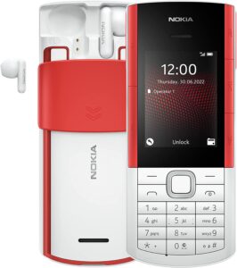 Nokia 5710 Xpress feature phone with wireless earbuds