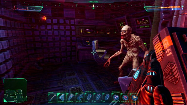 System Shock (remake) with monster