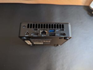 The Intel NUC 13 Pro - back view