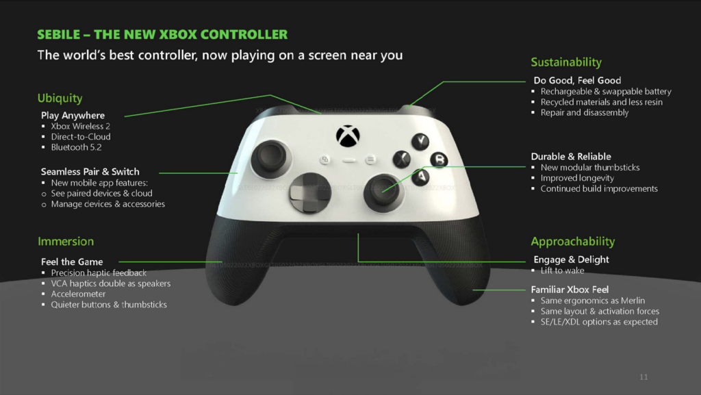 Xbox leaked controller slide