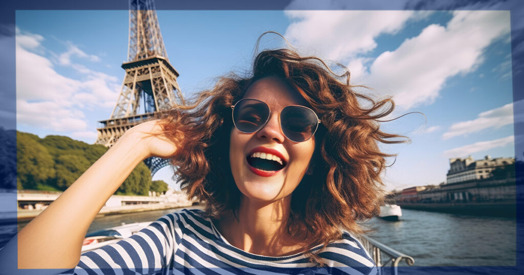 Photograph of woman travelling in Paris - Best Europe SIM card