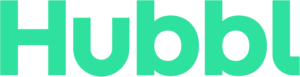 Official logo for Hubbl TV featuring the word Hubble in green on a transparent background
