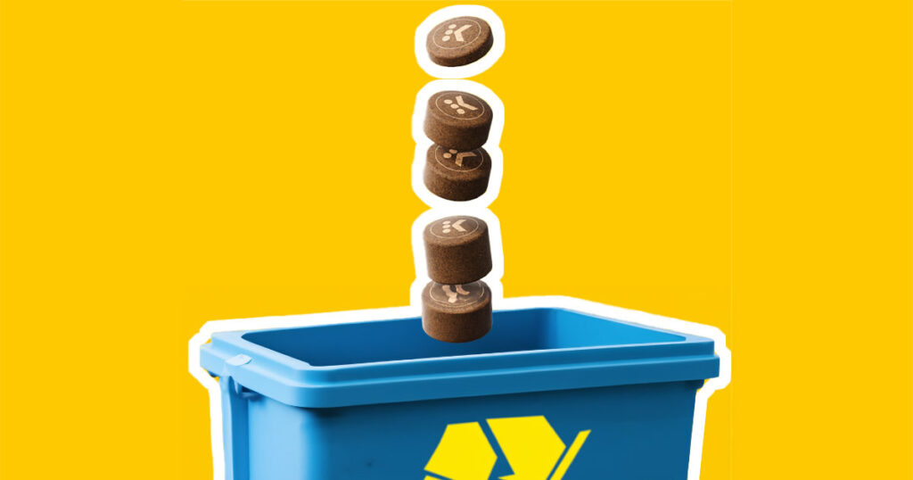 Keurig k-rounds falling into recycling bin