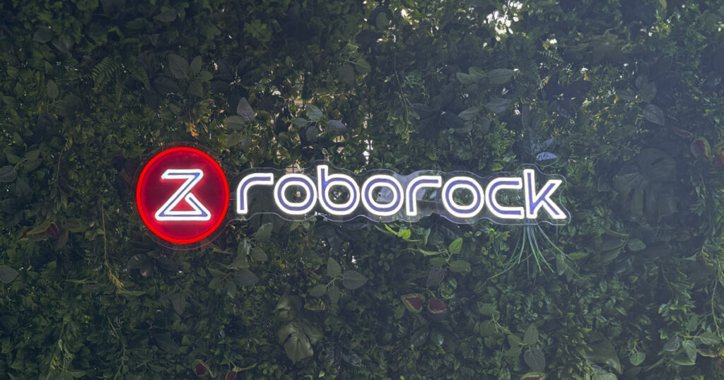 roborock logo on leafy background