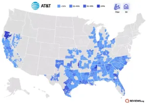 AT&T Internet coverage map