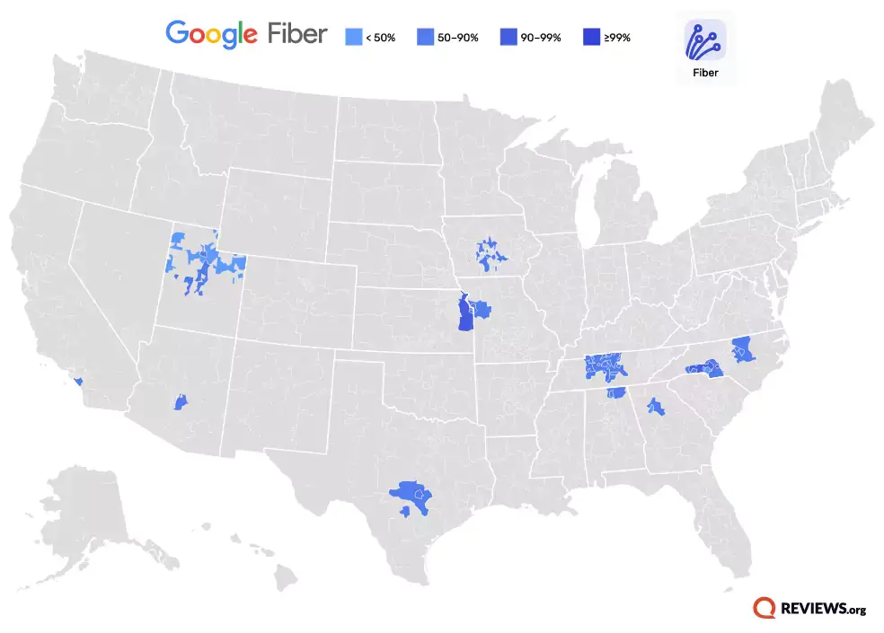 An Honest Google Fiber Review - Google Fiber Coverage Map.webp